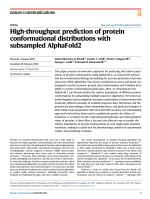 High-throughput prediction of protein conformational distributions with subsampled AlphaFold2