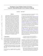 Transformers Learn Nonlinear Features In Context: Nonconvex Mean-field Dynamics on the Attention Landscape
