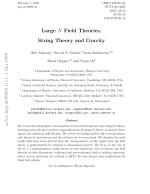 Large N Field Theories, String Theory and Gravity