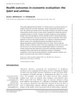 Health outcomes in economic evaluation: the QALY and utilities