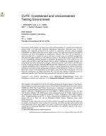 CUTE: Constrained and Unconstrained Testing Environment