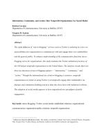 Information, Community, and Action: How Nonprofit Organizations Use Social Media