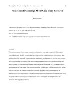 Five Misunderstandings About Case-Study Research