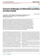 Current challenges of alternative proteins as future foods