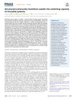 Structured community transitions explain the switching capacity of microbial systems
