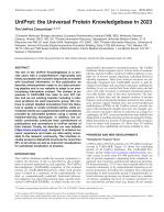 UniProt: the Universal Protein Knowledgebase in 2023