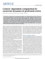 Context-dependent computation by recurrent dynamics in prefrontal cortex