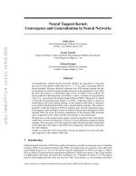 Neural Tangent Kernel: Convergence and Generalization in Neural Networks