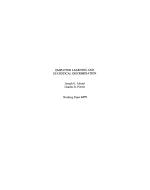 EMPLOYER LEARNING AND STATISTICAL DISCRIMINATION