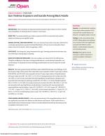 Gun Violence Exposure and Suicide Among Black Adults