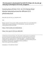 Construction of ZnIn2S4-In2O3 hierarchical tubular heterostructures for efficient CO2 photoreduction