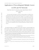 Application of Non-orthogonal Multiple Access in LTE and 5G Networks