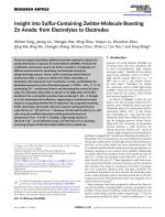 Insight into Sulfur-Containing Zwitter-Molecule Boosting Zn Anode: from Electrolytes to Electrodes