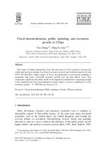 Fiscal decentralization, public spending, and economic growth in China