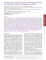 PartitionFinder: Combined Selection of Partitioning Schemes and Substitution Models for Phylogenetic Analyses