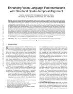 Enhancing Video-Language Representations with Structural Spatio-Temporal Alignment