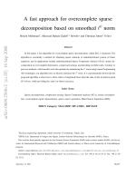 A fast approach for overcomplete sparse decomposition based on smoothed \(\ell^0\) norm