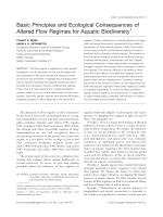 Basic Principles and Ecological Consequences of Altered Flow Regimes for Aquatic Biodiversity