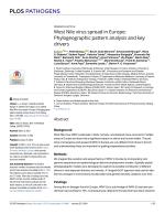 West Nile virus spread in Europe: Phylogeographic pattern analysis and key drivers