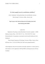 STABILITY OF CORRELATIONS