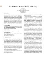 The Third Wave? Inclusive Privacy and Security