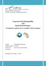 Corporate Social Responsibility And Financial Performance: An Empirical Analysis on EU’s top fifty Listed Companies