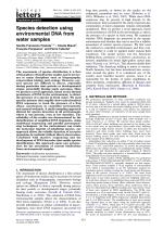 Species detection using environmental DNA from water samples