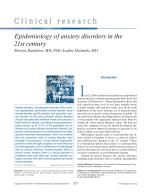 Epidemiology of anxiety disorders in the 21st century