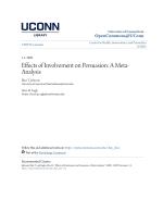 Effects of Involvement on Persuasion: A Meta-Analysis