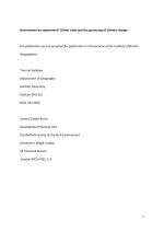 Government by experiment? Global cities and the governing of climate change