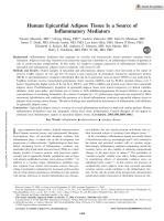 Human Epicardial Adipose Tissue Is a Source of Inflammatory Mediators