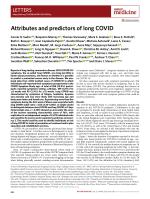 Attributes and predictors of long COVID
