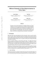 Efficient Estimation of Word Representations in Vector Space