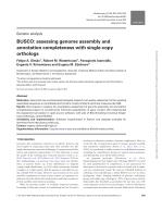 BUSCO: assessing genome assembly and annotation completeness with single-copy orthologs