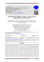 ENTREPRENEURSHIP IN AFRICA: A REVIEW OF GROWTH AND CHALLENGES
