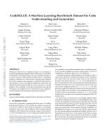 CodeXGLUE: A Machine Learning Benchmark Dataset for Code Understanding and Generation