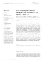Bacteriophage therapy for drug-resistant Staphylococcus aureus infections