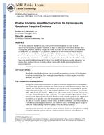 Positive Emotions Speed Recovery from the Cardiovascular Sequelae of Negative Emotions