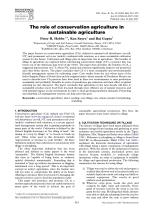 The role of conservation agriculture in sustainable agriculture