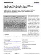 High Entropy Alloys Enable Durable and Efficient Lithium-Mediated CO2 Redox Reactions