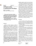 A Note on the Confinement Problem