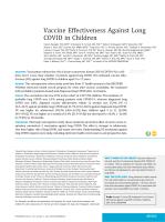 Vaccine Effectiveness Against Long COVID in Children