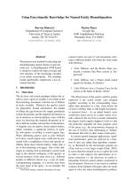 Using Encyclopedic Knowledge for Named Entity Disambiguation