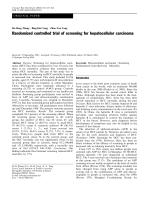 Randomized controlled trial of screening for hepatocellular carcinoma