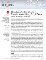Quantifying Trading Behavior in Financial Markets Using Google Trends