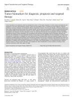 Tumor biomarkers for diagnosis, prognosis and targeted therapy