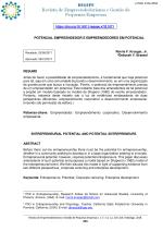 Potencial Empreendedor e Empreendedores em Potencial