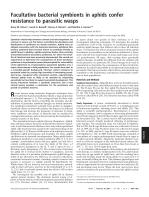 Facultative bacterial symbionts in aphids confer resistance to parasitic wasps