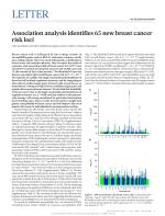 Association analysis identifies 65 new breast cancer risk loci