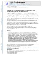 Neonatal gut microbiota associates with childhood multi-sensitized atopy and T-cell differentiation